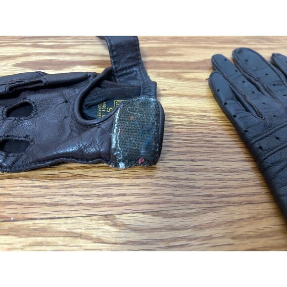 Vintage Leather Brown Leather Women's 80's Driving Size Small - Picture 3 of 6